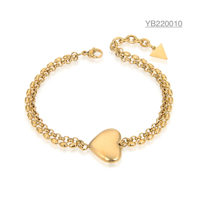 Δώρο για την Ημέρα του Αγίου Βαλεντίνου Niche Luxury Brand Jewelry 24 καρατίων χρυσό βραχιόλι σε σχήμα καρδιάς
