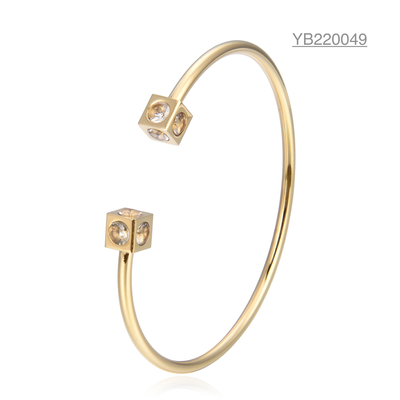 Δαχτυλίδι Mobius High End χρυσό ανοιχτό βραχιόλι Διαμαντένιο βραχιόλι από ανοξείδωτο ατσάλι 58X44mm