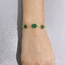 Ανεξάρτητος σχεδιαστής, στρογγυλό βραχιόλι με πράσινο κέλυφος Αλυσίδα χειρός από ανοξείδωτο ατσάλι