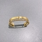 Αποκλειστικό επώνυμα βραχιόλι από υλικό διπλού δαχτυλιδιού από ανοξείδωτο ατσάλι βραχιόλι από χρυσό 18 καρατίων