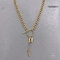 Χρυσά κλειδί περιδεραίων κρεμαστών κοσμημάτων κλειδαριών ανοξείδωτου πολυτέλειας 14k επικεφαλής και βραχιόλι κλειδαριών