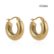Ευέλικτα απλά χρυσά σκουλαρίκια από ανοξείδωτο ατσάλι Σκουλαρίκια με χοντρά στρογγυλά καρφιά για γυναίκες