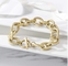 Βραχιόλι American Fashion 14 καρατίων χρυσό γούρι Βραχιόλι INS Style απλό χρυσό βραχιόλι με πόρπη