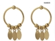 Πολυτελής διακόσμηση Στρογγυλά σκουλαρίκια με φούντα Χρυσά σκουλαρίκια από ανοξείδωτο ατσάλι
