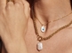 Κρεμαστό κολιέ Saya από ανοξείδωτο ατσάλι με κοχύλι κοσμήματα σε σχήμα μαργαριταριού κρεμαστό κολιέ