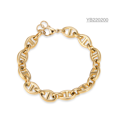 Vintage κοσμήματα από ανοξείδωτο ατσάλι σχεδιαστή χρυσή αλυσίδα χεριών για κυρίες