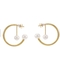 18K καλυμμένο χρυσός μαργαριτάρι αλυσίδων μορφής κοσμήματος Γ ανοξείδωτου σκουλαρικιών για το κόμμα